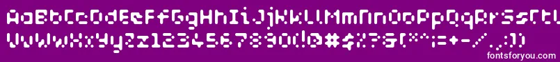 WcAquabluesBta Font – White Fonts on Purple Background