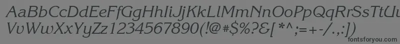 KorinnacttItalic Font – Black Fonts on Gray Background
