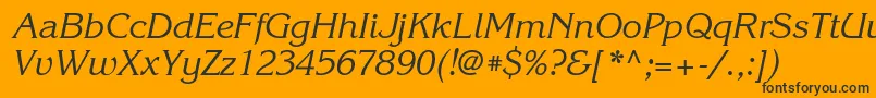 KorinnacttItalic Font – Black Fonts on Orange Background