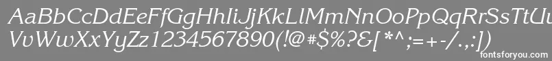 KorinnacttItalic Font – White Fonts on Gray Background