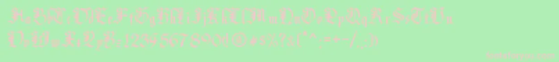 LyricPoetry Font – Pink Fonts on Green Background