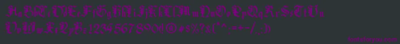 Шрифт LyricPoetry – фиолетовые шрифты на чёрном фоне