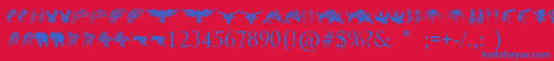 Подробнее о шрифте TribalAnimalsTattooDesigns Шрифт TribalAnimalsTattooDesigns – синие шрифты на красном фоне
