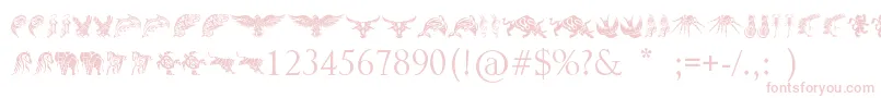 Czcionka TribalAnimalsTattooDesigns – różowe czcionki