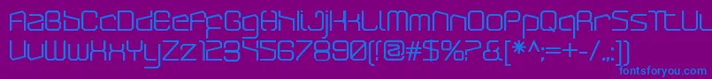 フォントArcticpatrolBold – 紫色の背景に青い文字
