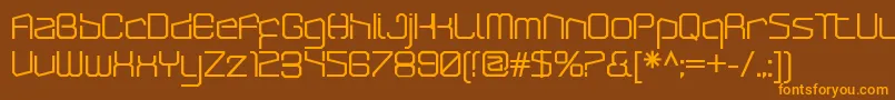 ArcticpatrolBold Font – Orange Fonts on Brown Background