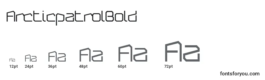 ArcticpatrolBold Font Sizes