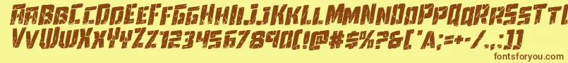 Towerruinsrotal Font – Brown Fonts on Yellow Background