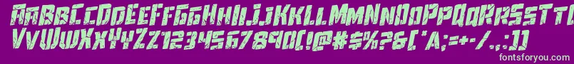 Towerruinsrotal Font – Green Fonts on Purple Background