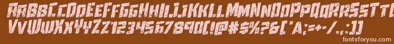 Towerruinsrotal Font – Pink Fonts on Brown Background