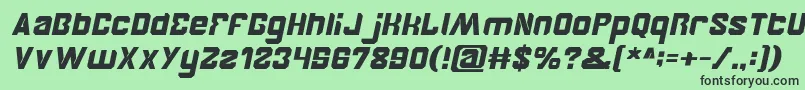 BrotherItalic Font – Black Fonts on Green Background