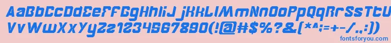 BrotherItalic Font – Blue Fonts on Pink Background