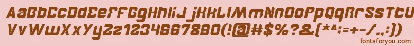 BrotherItalic Font – Brown Fonts on Pink Background