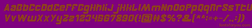 BrotherItalic Font – Brown Fonts on Purple Background