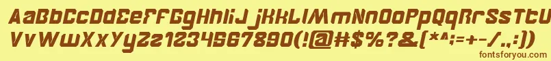 BrotherItalic-fontti – ruskeat fontit keltaisella taustalla
