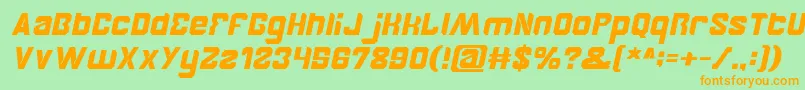 BrotherItalic Font – Orange Fonts on Green Background