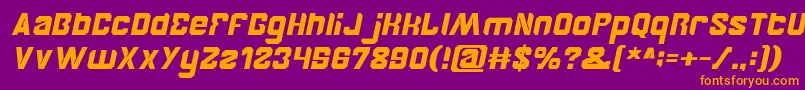 BrotherItalic Font – Orange Fonts on Purple Background