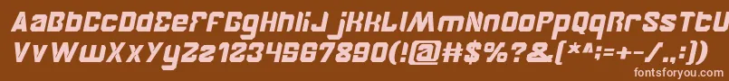 BrotherItalic Font – Pink Fonts on Brown Background