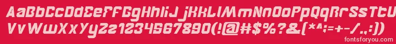 Czcionka BrotherItalic – różowe czcionki na czerwonym tle