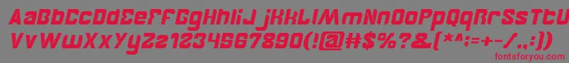 BrotherItalic Font – Red Fonts on Gray Background