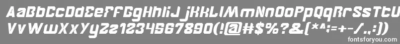 BrotherItalic-Schriftart – Weiße Schriften auf grauem Hintergrund