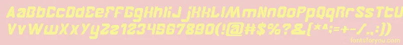 BrotherItalic Font – Yellow Fonts on Pink Background