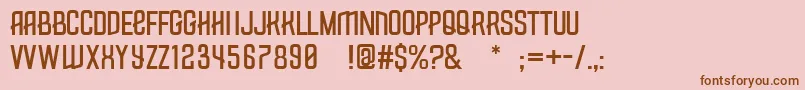 Weitere Informationen zur Measly-Schriftart Measly-Schriftart – Braune Schriften auf rosa Hintergrund