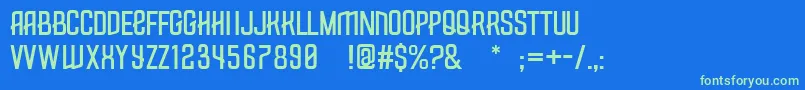 Measly Font – Green Fonts on Blue Background