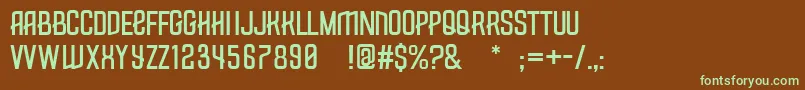 Measly Font – Green Fonts on Brown Background