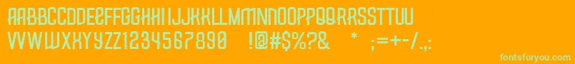 Measly Font – Green Fonts on Orange Background
