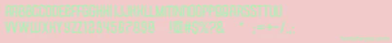 Measly Font – Green Fonts on Pink Background