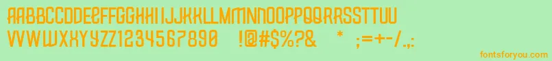 Measly Font – Orange Fonts on Green Background
