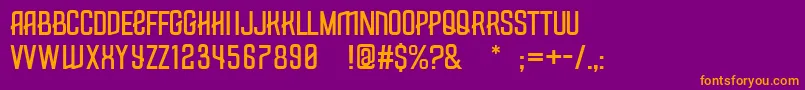 Measly Font – Orange Fonts on Purple Background