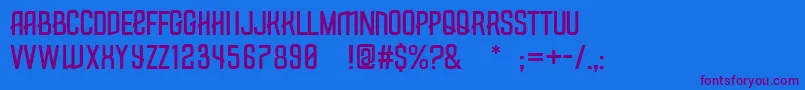Measly Font – Purple Fonts on Blue Background