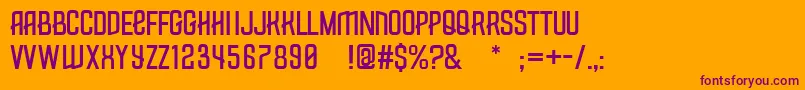 Measly Font – Purple Fonts on Orange Background