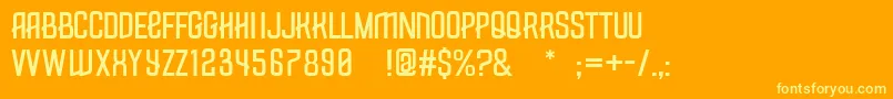 Measly Font – Yellow Fonts on Orange Background