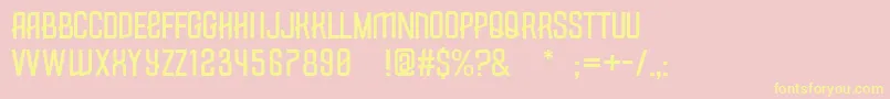 Measly Font – Yellow Fonts on Pink Background