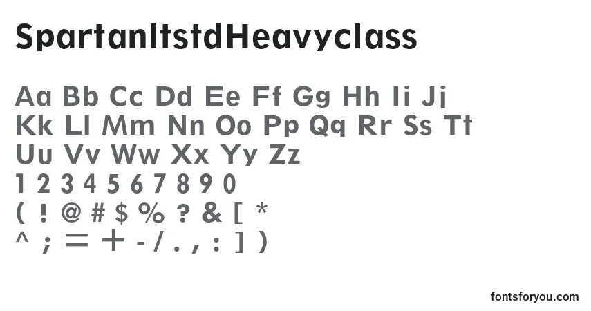 Шрифт SpartanltstdHeavyclass – алфавит, цифры, специальные символы