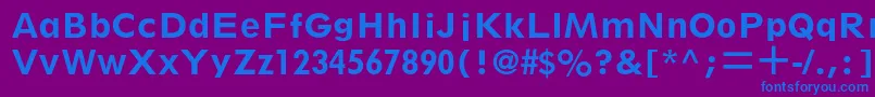 SpartanltstdHeavyclass Font – Blue Fonts on Purple Background