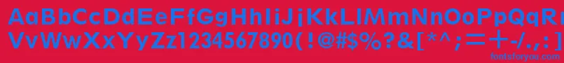 フォントSpartanltstdHeavyclass – 赤い背景に青い文字