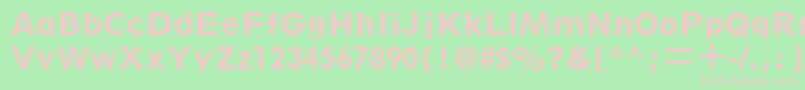 SpartanltstdHeavyclass Font – Pink Fonts on Green Background