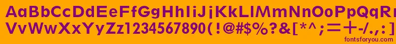 Шрифт SpartanltstdHeavyclass – фиолетовые шрифты на оранжевом фоне