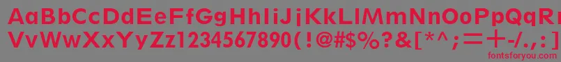 SpartanltstdHeavyclass Font – Red Fonts on Gray Background
