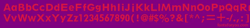 SpartanltstdHeavyclass Font – Red Fonts on Purple Background