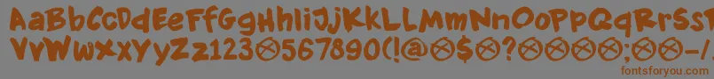 DkKnockdown Font – Brown Fonts on Gray Background