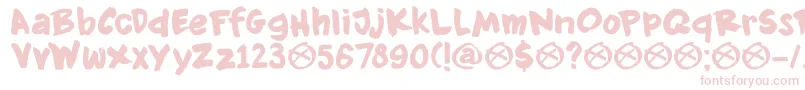 DkKnockdown Font – Pink Fonts on White Background