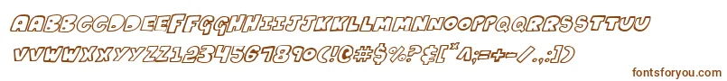 KartoonsItalic Font – Brown Fonts on White Background