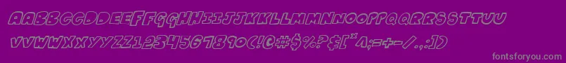 KartoonsItalic Font – Gray Fonts on Purple Background