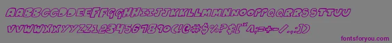 KartoonsItalic Font – Purple Fonts on Gray Background