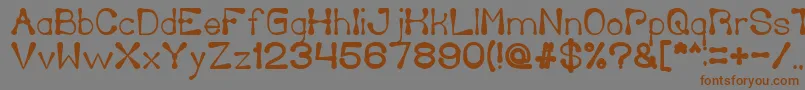 DeliciousKetchupBold Font – Brown Fonts on Gray Background